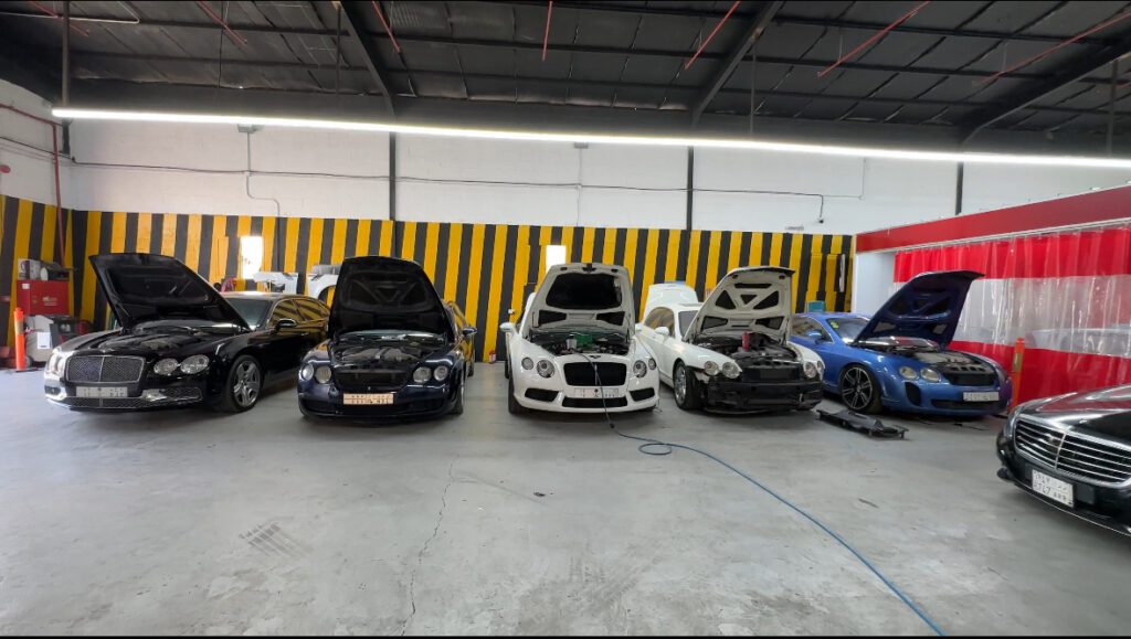 Auto repair work at High Standards Center
